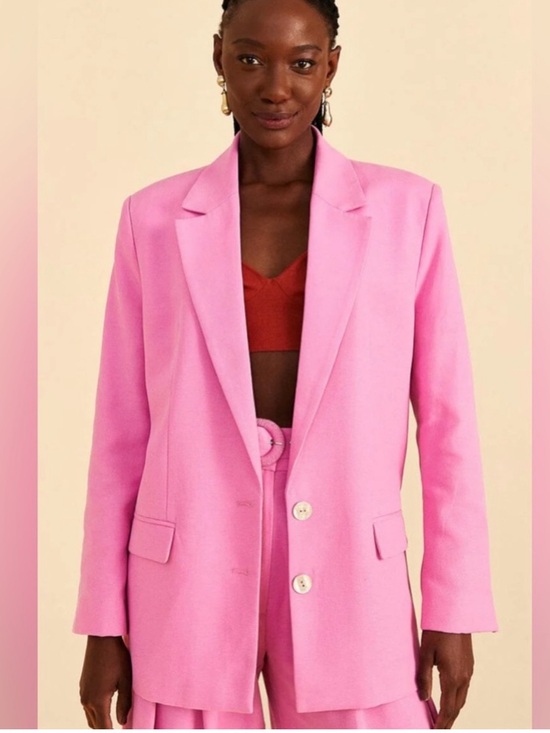 FARM Rio Jackets & Blazers - FARM Rio Vibrant Hot Pink Boyfriend Blazer